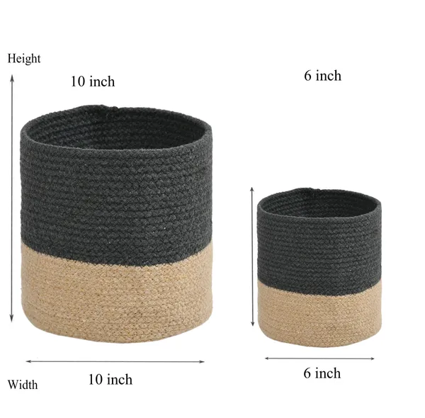 Grey_Braided_Cotton_Baskets_|_Storage_Bins_Organizer_|_Laundry,_Toys_&_Planter_Basket-_Set_of_2_(10,_6_Inch)_-_Grey