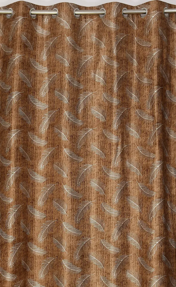 Pack_Of_2_Brown_Polyester_Curtains_For_Long_Door/Door/Window