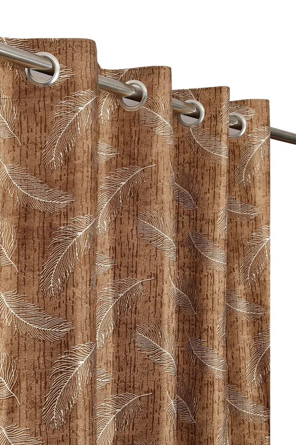 Pack_Of_2_Brown_Polyester_Curtains_For_Long_Door/Door/Window