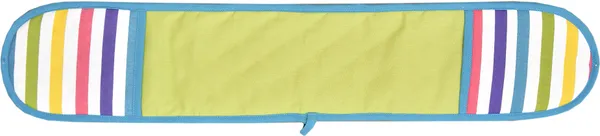 Green::Blue_Stripes_5_Piece_Cotton_Kitchen_Linen_Set(Apron,_Double_Oven_Mitt,_3_Kitchen_Napkins/Towels)