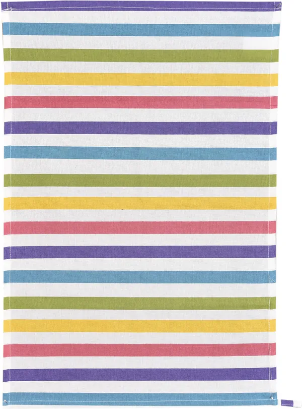 Green::Blue_Stripes_5_Piece_Cotton_Kitchen_Linen_Set(Apron,_Double_Oven_Mitt,_3_Kitchen_Napkins/Towels)