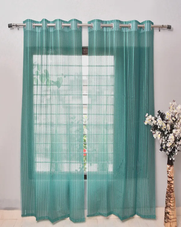 Pack_Of_2_Aqua_Blue_Polyester_Curtains_For_Long_Door/Door/Window
