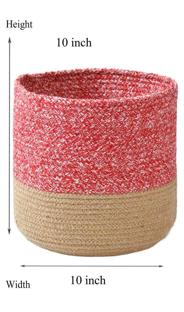 Red_Braided_Cotton_Baskets_|_Storage_Bins_Organizer_|_Laundry,_Toys_&_Planter_Basket-_Set_of_2_(10_Inch)_-_Red