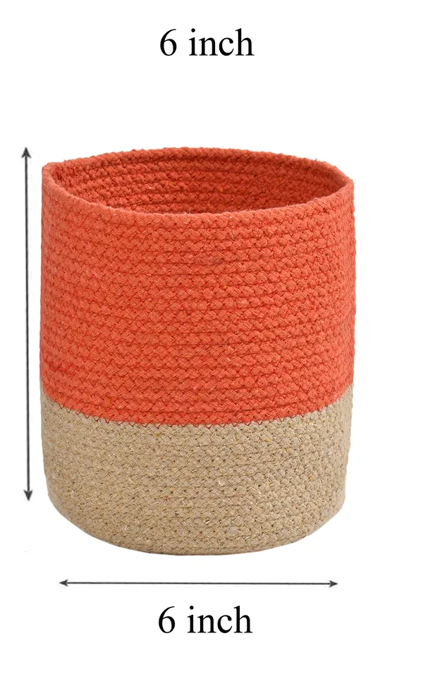 Orange_Braided_Cotton_Baskets_|_Storage_Bins_Organizer_|_Laundry,_Toys_&_Planter_Basket-_Set_of_2_(6_Inch)_-_Orange