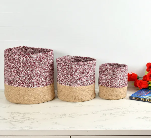Maroon_Braided_Cotton_Baskets_|_Storage_Bins_Organizer_|_Laundry,_Toys_&_Planter_Basket-_Set_of_3_(6,8,10_Inch)_-_Maroon
