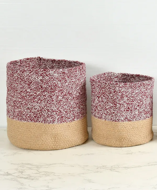 Maroon_Braided_Cotton_Baskets_|_Storage_Bins_Organizer_|_Laundry,_Toys_&_Planter_Basket-_Set_of_2_(10,_8_Inch)_-_Maroon