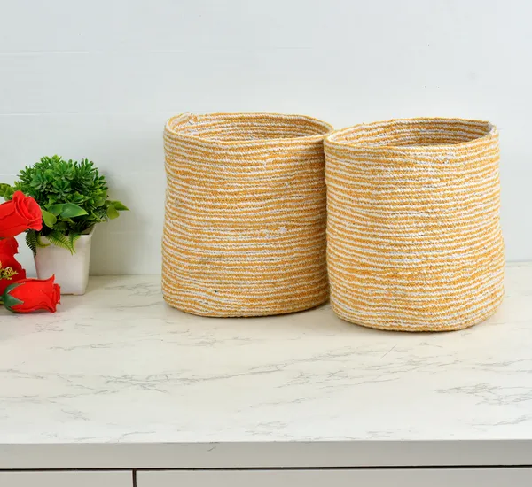 Yellow_Braided_Cotton_Baskets_|_Storage_Bins_Organizer_|_Laundry,_Toys_&_Planter_Basket-_Set_of_2_(8_Inch)_-_Yellow