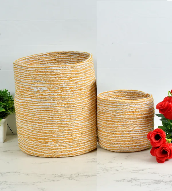 Yellow_Braided_Cotton_Baskets_|_Storage_Bins_Organizer_|_Laundry,_Toys_&_Planter_Basket-_Set_of_2_(10,_6_Inch)_-_Yellow