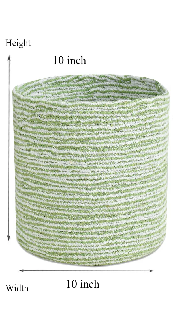 Green_Braided_Cotton_Baskets_|_Storage_Bins_Organizer_|_Laundry,_Toys_&_Planter_Basket-_Set_of_2_(10_Inch)_-_Green