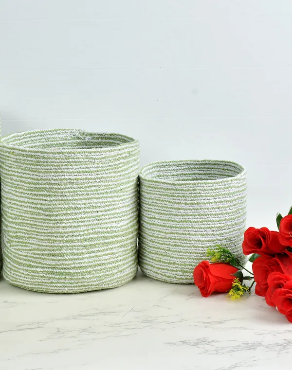 Green_Braided_Cotton_Baskets_|_Storage_Bins_Organizer_|_Laundry,_Toys_&_Planter_Basket-_Set_of_2_(8,_6_Inch)_-_Green