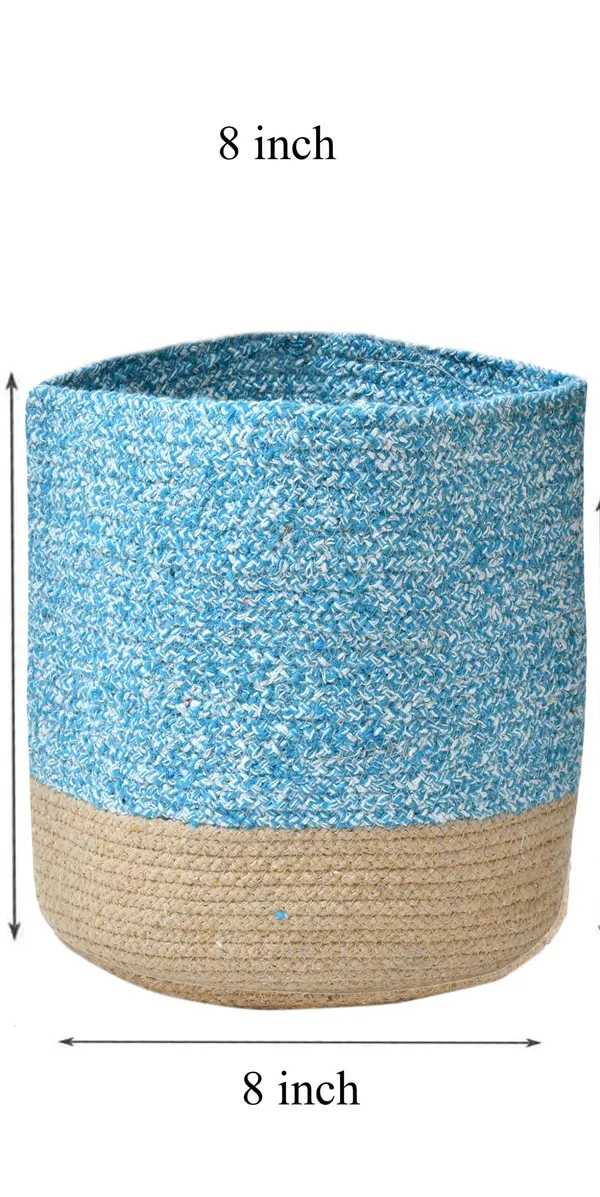Blue_Braided_Cotton_Baskets_|_Storage_Bins_Organizer_|_Laundry,_Toys_&_Planter_Basket-_Set_of_2_(8_Inch)_-_Aqua_Blue