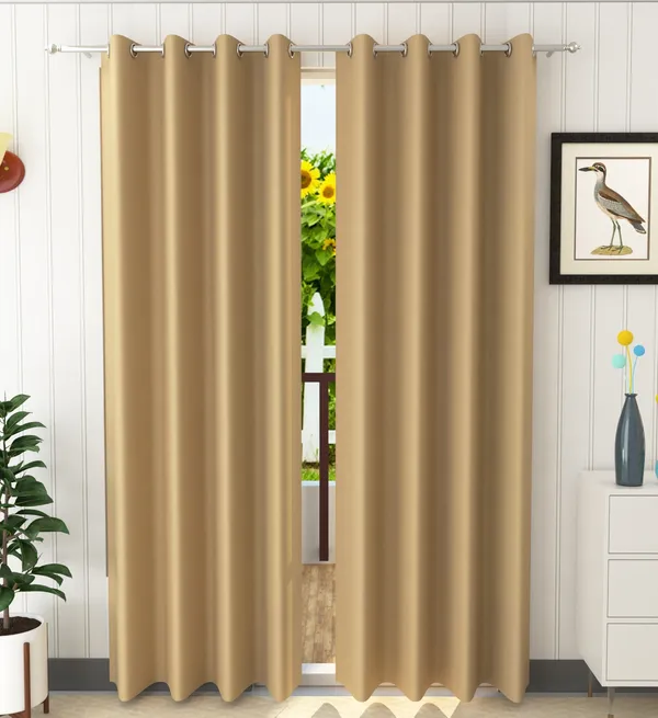Pack_Of_2_Beige_Polyester_Curtains_For_Long_Door/Door/Window