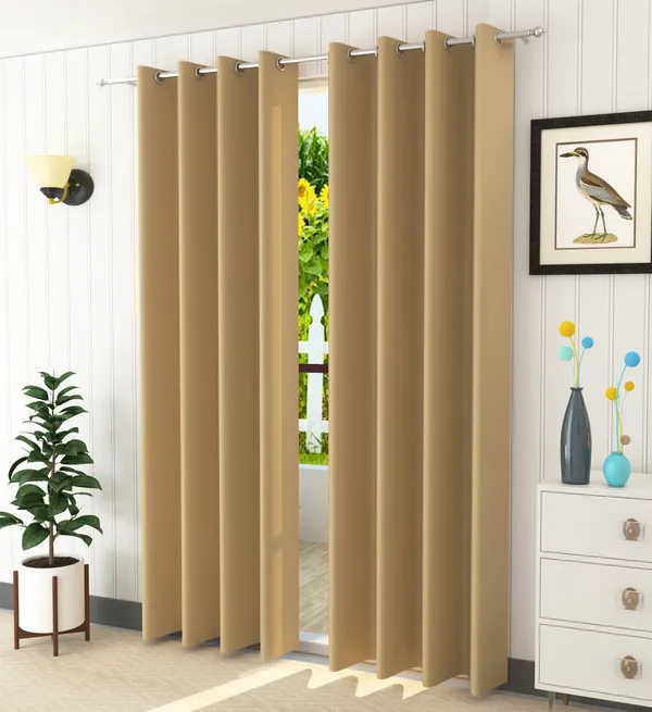 Pack_Of_2_Beige_Polyester_Curtains_For_Long_Door/Door/Window