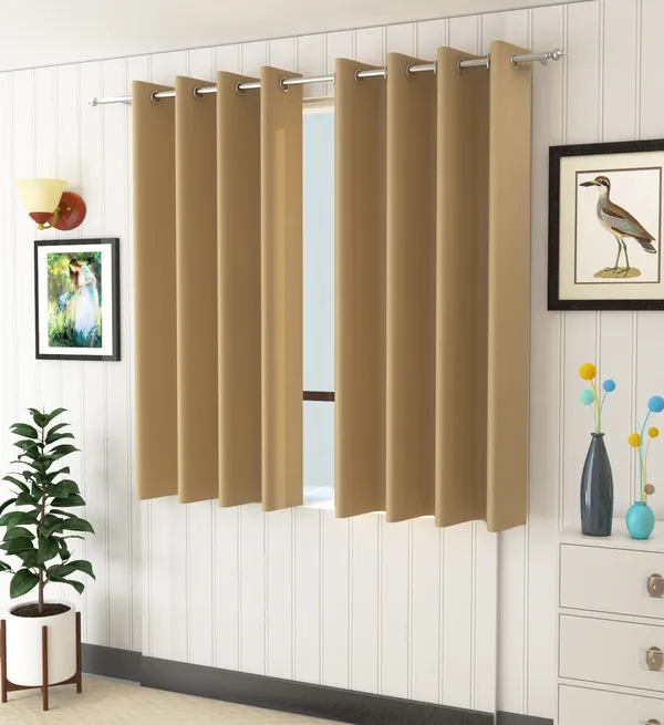 Pack_Of_2_Beige_Polyester_Curtains_For_Long_Door/Door/Window