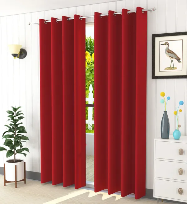 Pack_Of_2_Maroon_Polyester_Curtains_For_Long_Door/Door/Window