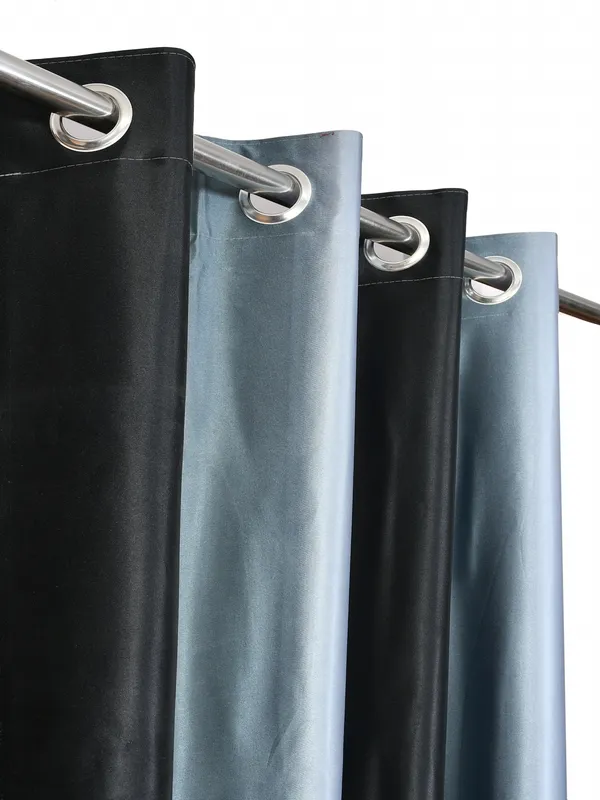 Pack_Of_2_Black_Polyester_Curtains_For_Long_Door/Door/Window
