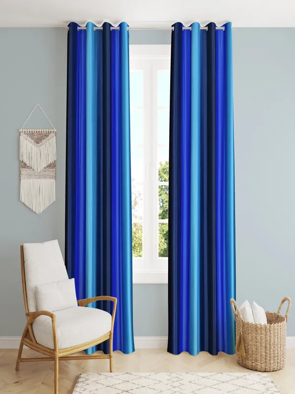 Pack_Of_2_Blue_Polyester_Curtains_For_Long_Door/Door/Window