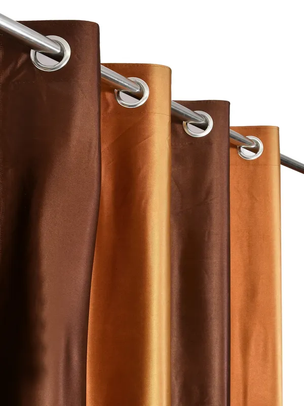Pack_Of_2_Brown_Polyester_Curtains_For_Long_Door/Door/Window