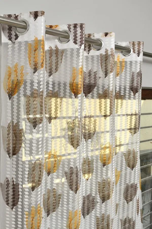 Pack_Of_2_Brown_Polyester_Curtains_For_Long_Door/Door/Window