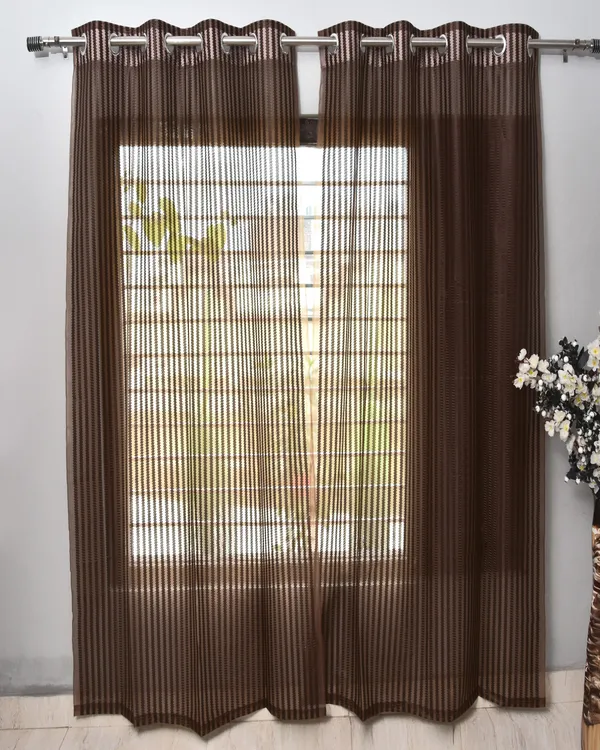 Pack_Of_2_Brown_Polyester_Curtains_For_Long_Door/Door/Window