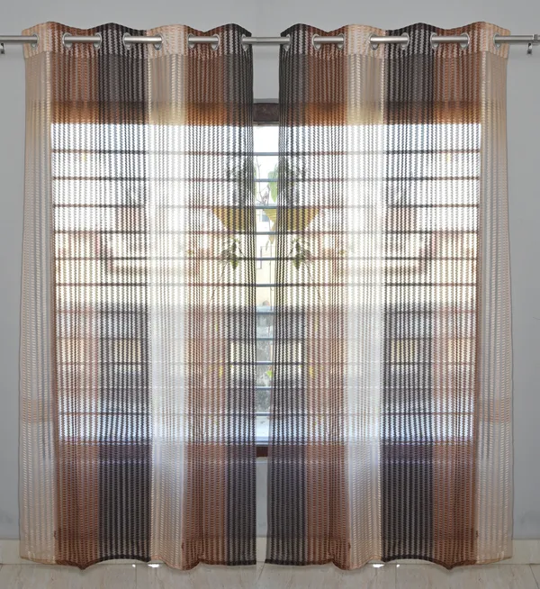 Pack_Of_2_Brown_Polyester_Curtains_For_Long_Door/Door/Window