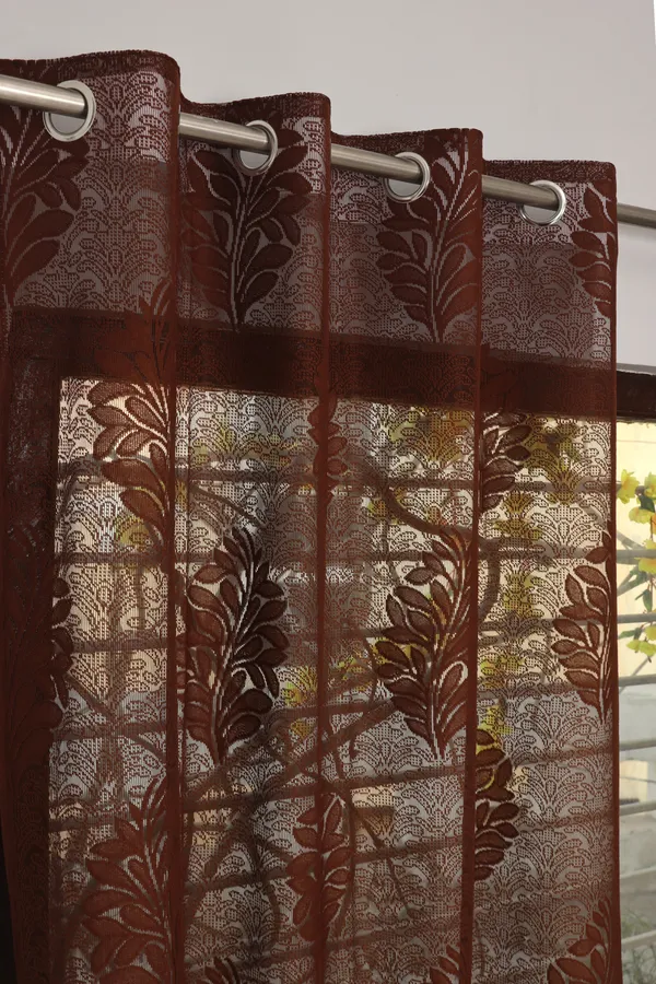 Pack_Of_2_Brown_Polyester_Curtains_For_Long_Door/Door/Window