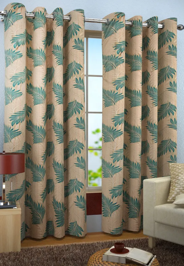 Pack_Of_2_Aqua_Blue_Polyester_Curtains_For_Long_Door/Door/Window