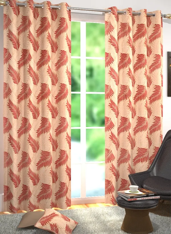 Pack_Of_2_Maroon_Polyester_Curtains_For_Long_Door/Door/Window