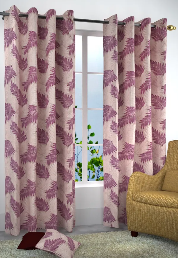 Pack_Of_2_Purple_Polyester_Curtains_For_Long_Door/Door/Window