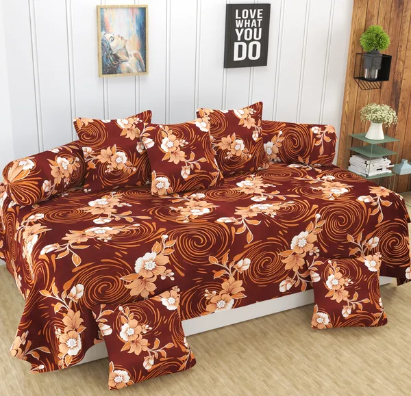 180_TC_Diwan_Set_-_8_Piece_-_Brown,_Floral