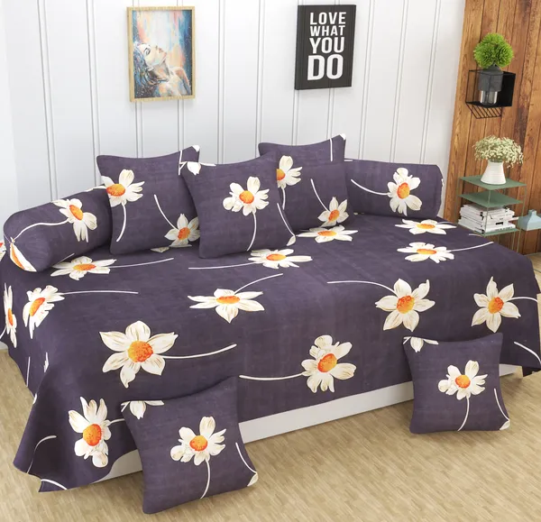 180_TC_Diwan_Set_-_8_Piece_-_Dark_Grey,_Floral
