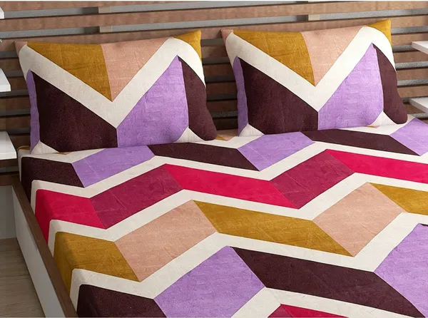 Maroon_144_TC_Microfiber_Double_Printed_Flat_Bedsheet_with_2_Pillow_Covers