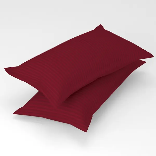 160_TC_Stripe_Glace_Cotton_Double_BedSheet_with_2_Pillow_Covers_-_(90x90_inches)_-_Maroon