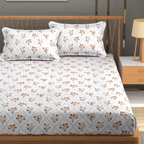 180_TC_Glace_Glace_Cotton_Double_BedSheet_with_2_Pillow_Covers_-_(90x90_inches)_-_Beige