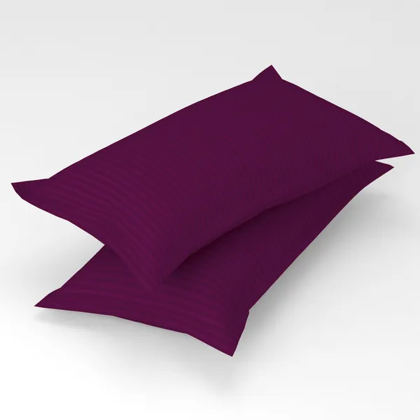 160_TC_Stripe_Glace_Cotton_Double_BedSheet_with_2_Pillow_Covers_-_(90x90_inches)_-_Dark_Pink
