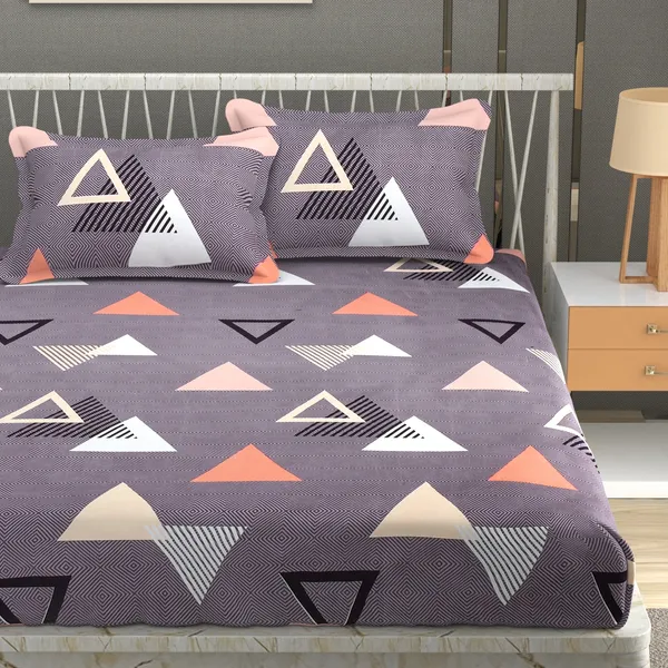 180_TC_Double_BedSheet_with_2_Pillow_Covers_-_(90x90_inches)_-_Wine