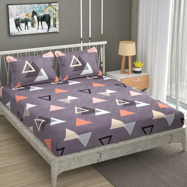 180_TC_Double_BedSheet_with_2_Pillow_Covers_-_(90x90_inches)_-_Wine