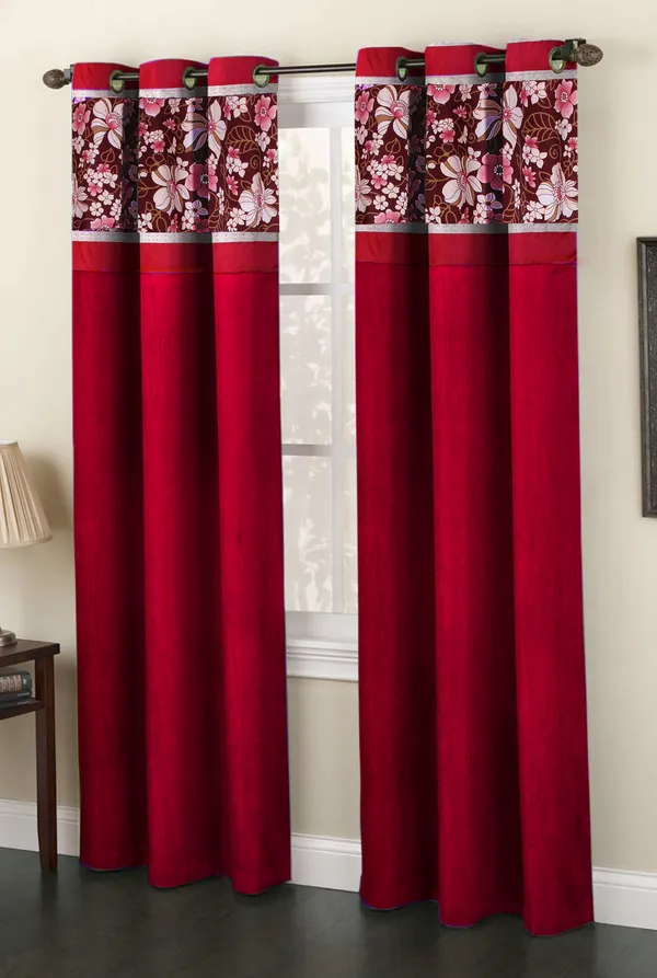 Pack_Of_2_Maroon_Polyester_Curtains_For_Long_Door/Door/Window