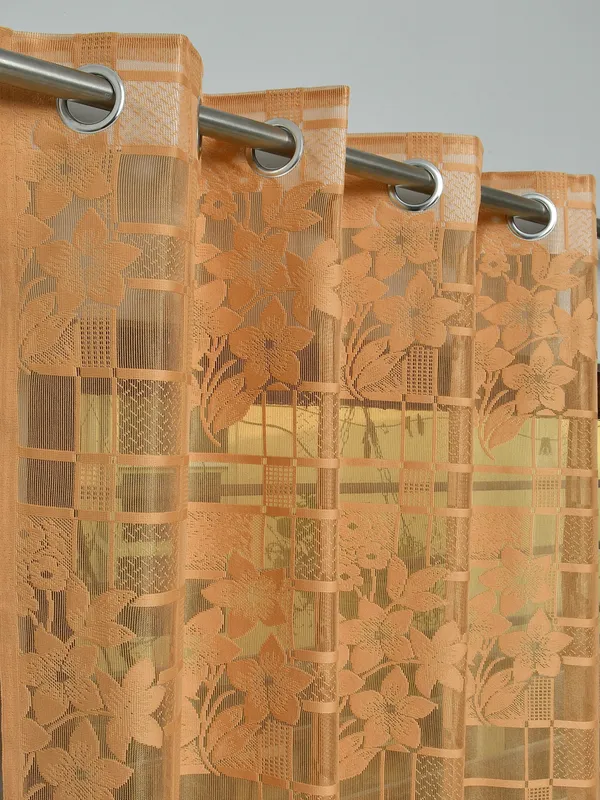 Pack_Of_2_Gold_Polyester_Curtains_For_Long_Door/Door/Window
