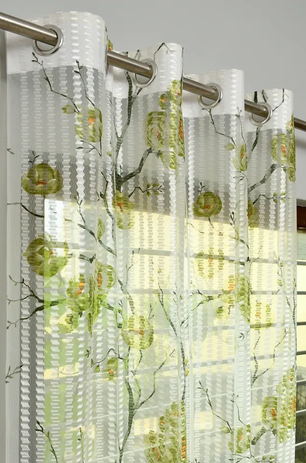 Pack_Of_2_Green_Polyester_Curtains_For_Long_Door/Door/Window