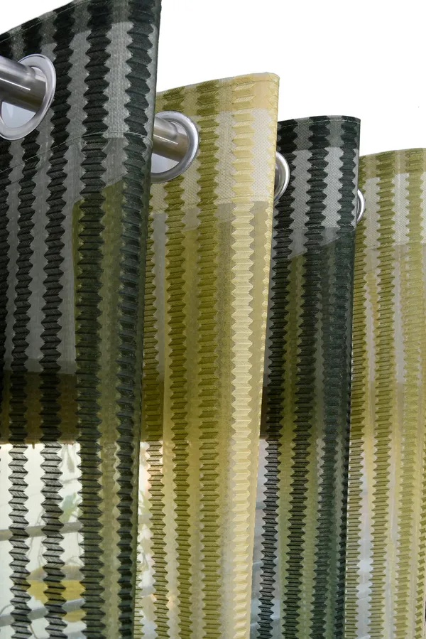 Pack_Of_2_Green_Polyester_Curtains_For_Long_Door/Door/Window