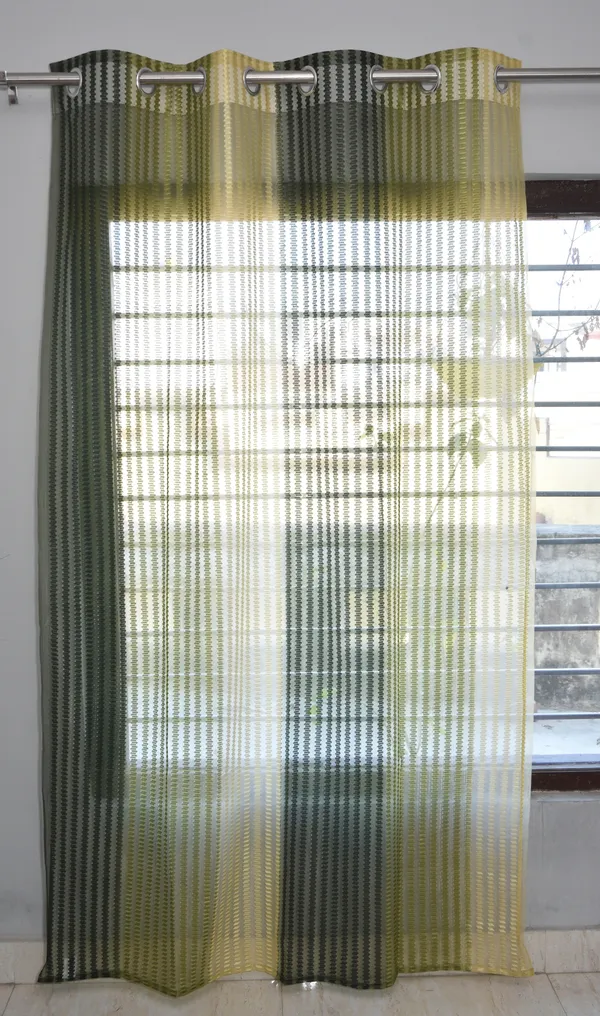 Pack_Of_2_Green_Polyester_Curtains_For_Long_Door/Door/Window