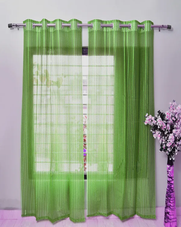 Pack_Of_2_Green_Polyester_Curtains_For_Long_Door/Door/Window