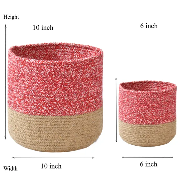 Red_Braided_Cotton_Baskets_|_Storage_Bins_Organizer_|_Laundry,_Toys_&_Planter_Basket-_Set_of_2_(10,_6_Inch)_-_Red