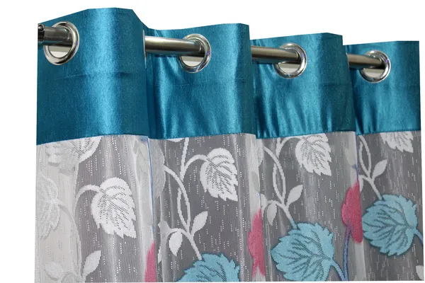 Pack_Of_2_Aqua_Blue_Polyester_Curtains_For_Long_Door/Door/Window
