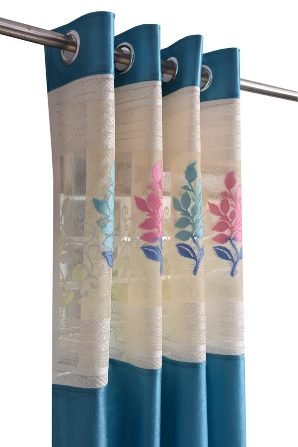 Pack_Of_2_Aqua_Blue_Polyester_Curtains_For_Long_Door/Door/Window