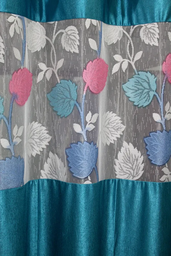 Pack_Of_2_Aqua_Blue_Polyester_Curtains_For_Long_Door/Door/Window