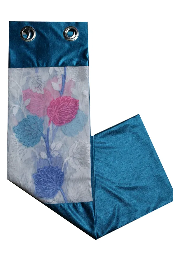 Pack_Of_2_Aqua_Blue_Polyester_Curtains_For_Long_Door/Door/Window