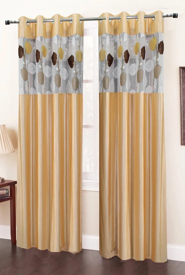 Pack_Of_2_Beige_Polyester_Curtains_For_Long_Door/Door/Window