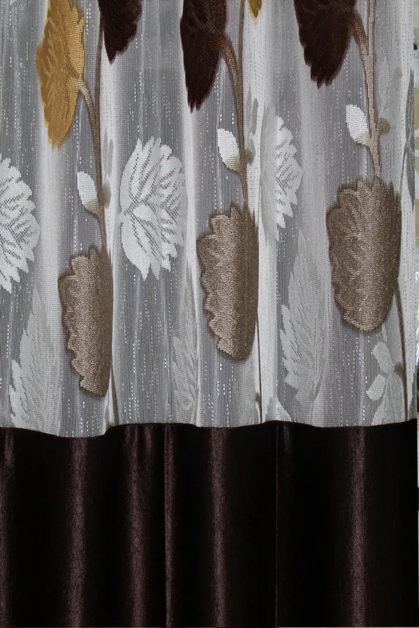Pack_Of_2_Coffee_Polyester_Curtains_For_Long_Door/Door/Window